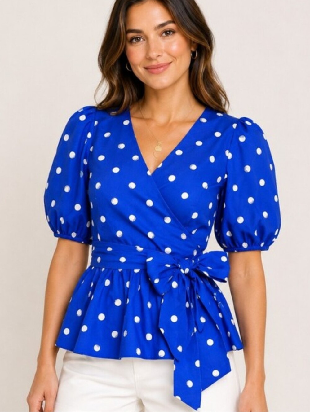 Lilly Pulitzer Kara Dot Wrap Top 6